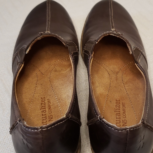 Naturalizer N5 Comfort Brown Leather Malvina Slip On Loafer Grandma shoes Sz 7N - Picture 9 of 10